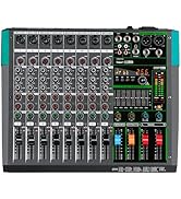 Depusheng PA8 Professional Audio Mixer Sound Board Console Desk System Interface 8 Channel Digita...