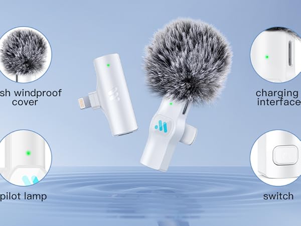 mini microphone iphone mic lavalier microphone microfono inalambrico
