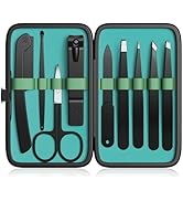 Yougai Tweezers Set,9 Pcs Professional Stainless Steel Tweezer Kit-Great Precision Tweezers for D...