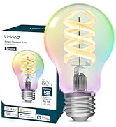 Linkind Matter Smart Light Bulbs, A19 Edison Filament Vintage Color Changing Light Bulbs, Warm&amp;Da...