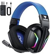 WESEARY Wireless Gaming Headsets for PC, PS5, PS4, Switch, Mac, 2.4GHz Wireless Gaming Headphone ...