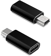 USB C Adapter 2 Pack Mini USB to USB C, Type C Female to Mini USB Male Adapter, Mini USB Cable Co...