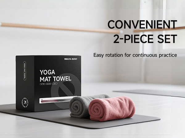 Yoga Mat Towel- 2-Pack Set