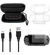 JDGPOKOO 5 in 1 Accessories Kit for PSP 1000, Carrying Case for PSP 1000, Protective Case Shell, ...