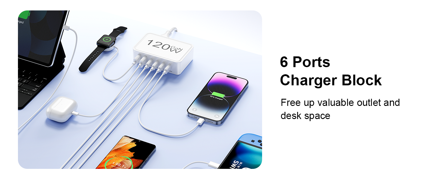 6 Ports Charger Block