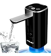 Water Dispenser for 5 Gallon Bottle with Digital Display, 4 Dispense Modes, Portable USB Charging...