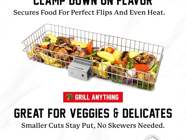 grilling accessories bbq grill baskets outdoor vegetables veggie basket dad gifts rolling cylinder