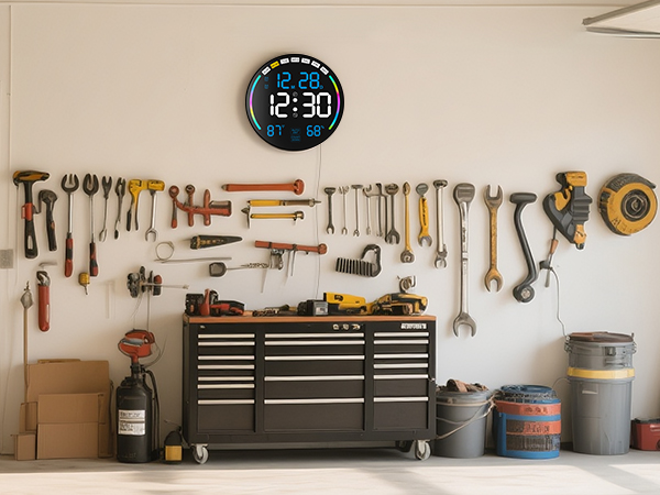 digital wall clock battery operated