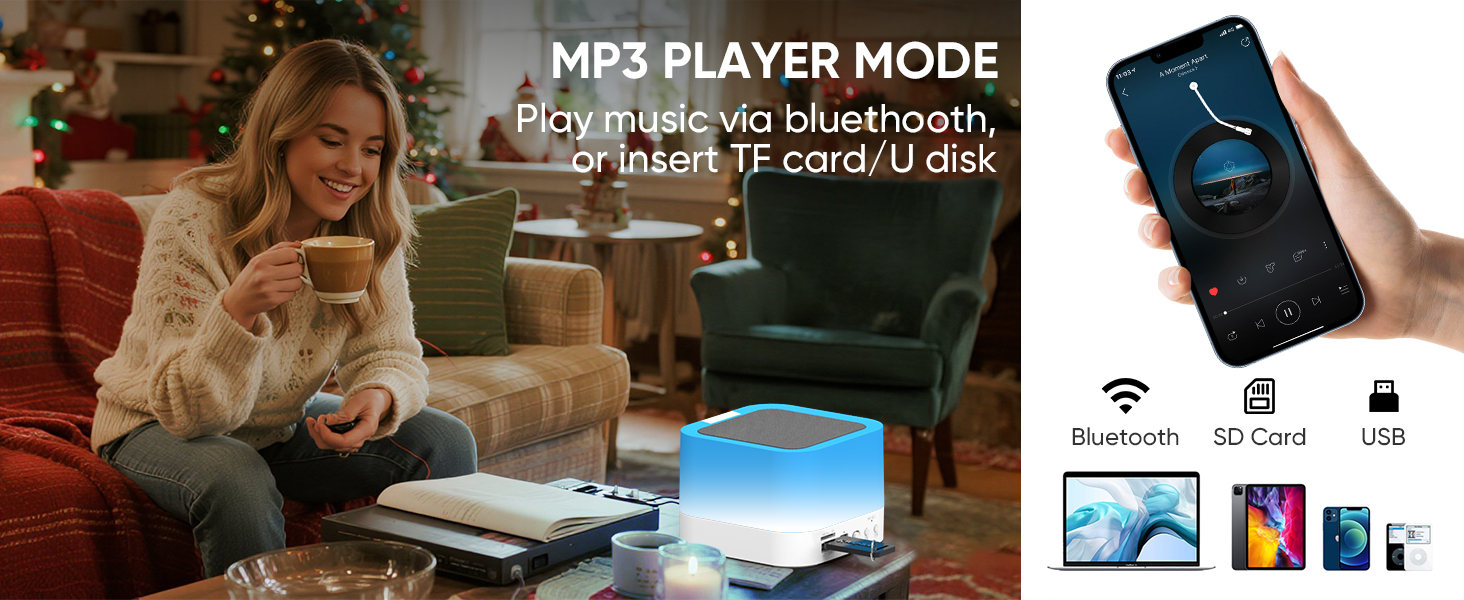 bluetooth speaker with night lights