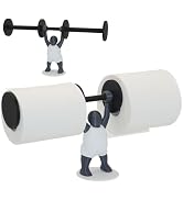 Weightlifter Toilet Paper Holder - 3D Printed Unique Design, Stand with Barbell, Holds 2 Rolls of...