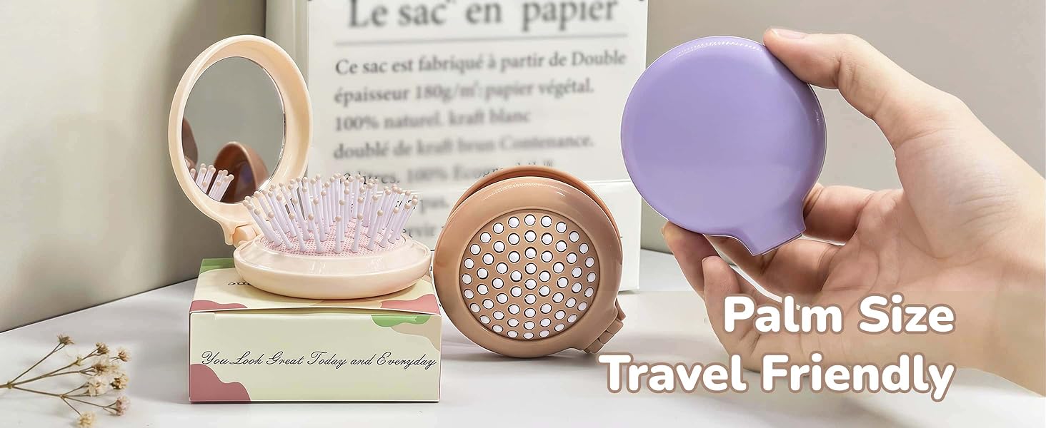 Portable hair brush