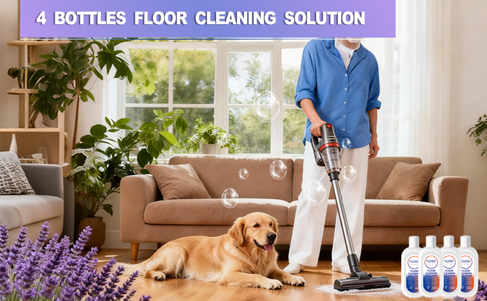 4 bottles floor cleaning