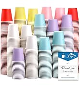 Prgery 600 Pack 3oz Colorful Paper Cups,Mouthwash Cups, Disposable Bathroom Cups,Small Paper Cups...