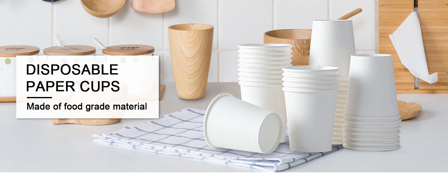SIUQ 300 Pack 5 oz Paper Cups,Disposable Bathroom Cups, Mini Mouthwash Cups