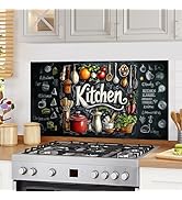 AOHMPT Kitchen Wallpaper and Stove Backsplash Stickers - Waterproof PVC Vinyl Peel &amp; Stick Decals...
