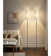 GOEBLESON 2 Pack Floor Lamp, Pole Lamp with Foot Switch, Modern Standing Lamp, Minimalist Freesta...