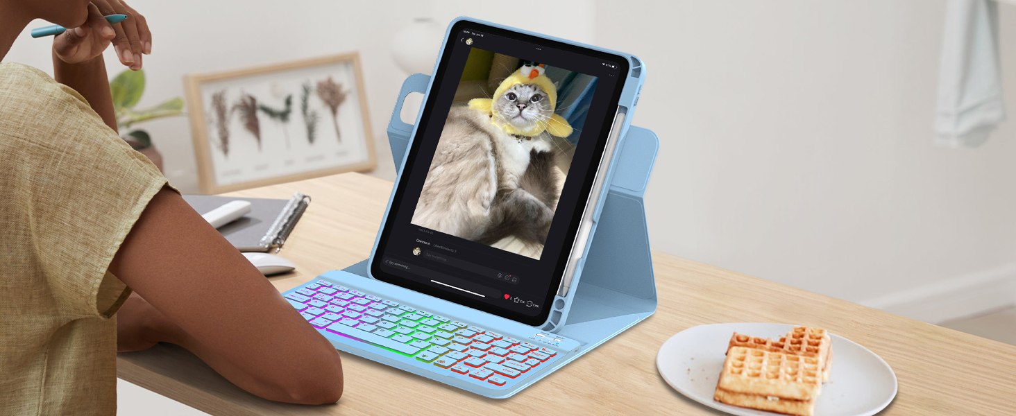 blue ipad pro 11 inch case with keyboard