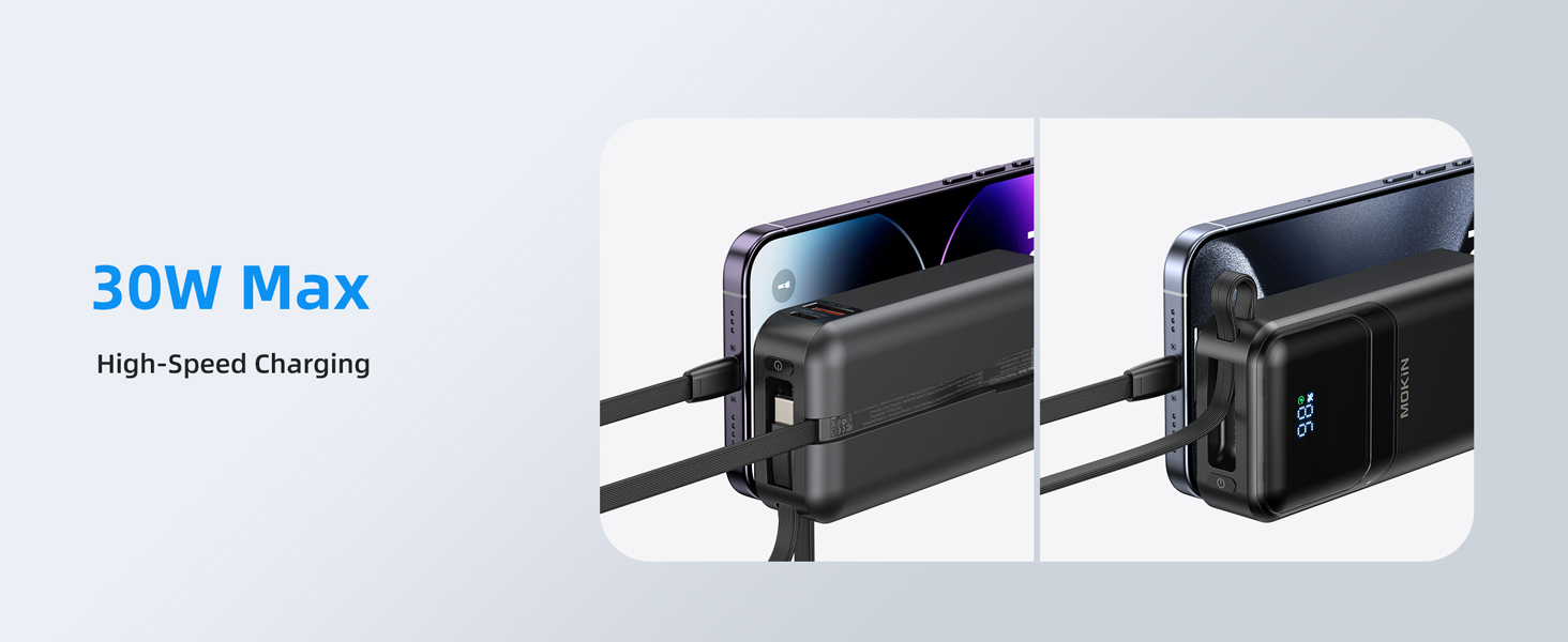 30w power bank fast charger