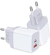 European Travel Plug Adapter, 2-Pack International Plug Adapter Europe Travel Adapter USB C Wall ...