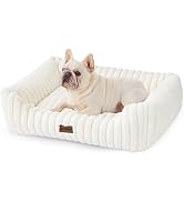 ZOMISIA Dog Bed Medium Size Dog - Large Rectangle Orthopedic Pet Bed with Fluffy Washable Cover a...