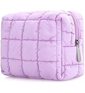 E-Tree Cute Makeup Bag,Quilted Cosmetic Bag for Women,Make up Pouch for Purse,Toiletry Zipper Pou...