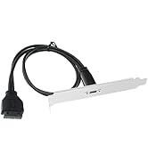 XRIKUI USB 3.1 Type C Front Panel Header Extendsion 50Cm Cable,19Pin to USB C Connector with PCIe...