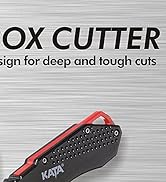 KATA 3-Pack Heavy Duty Box Cutter Folding Utility Knife With Zinc Alloy Body, Quick Change Blades...