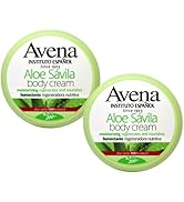 Avena Instituto Español Aloe Savila Body Cream, Moisturizing, Regenerates and Nourishes, 2-pack O...