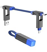 ZONLELE Magnetic Keyring 4 in 1 Fast Charger Cord Multi Charging Cable Short for Travel Portable,...