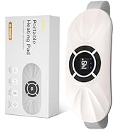 Portable Cordless Heating Pad for Period Cramps, Voice Reminder Menstrual Heating Pad with 6 Heat...