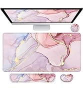 Lateefah Large Mouse Pad and Keyboard Wrist Rest, Desk Pad for Keyboard and Mouse, 4-in-1 Extende...