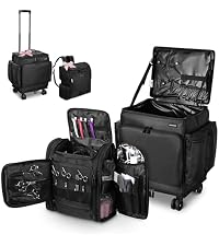 BYOOTIQUE Rolling Makeup Case Cosmetology case on wheels Makeup Artist Nail