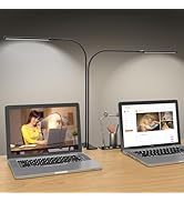 Mojimdo 144 LED Desk Lamp with Clamp, [3 Color &amp; 10 Brightness] Dimmable Reading Lamp with 27.6''...