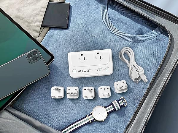 ALLWEI International Travel Adapter 220V to 110V Power Voltage Converter