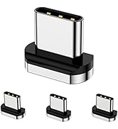 CNakdDG Magnetic Connector Tips Head 24 Pins for USB-C Android Devices (4 Pack), only Compatible ...