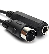 SiYear 6.35mm Female 1/4" TRS to DIN 5 Pin MIDI Cable Adapter for Speaker, Amplifier, Mixer to MI...
