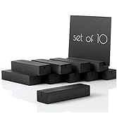 TOROS store 10 Pack Wood Place Card Holder - Black Wooden Table Number Holders , Name Place Cards...