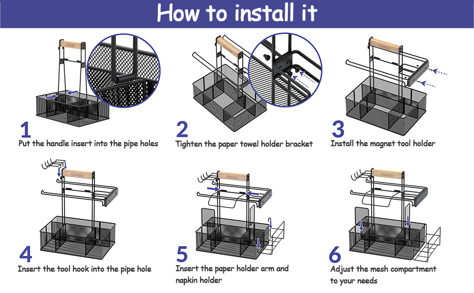 install the bbq caddy