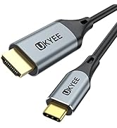 USB C to HDMI Cable 3ft 4K@60Hz,USB Type-C to HDMI Cord (Thunderbolt 3 Compatible) for MacBook Pr...
