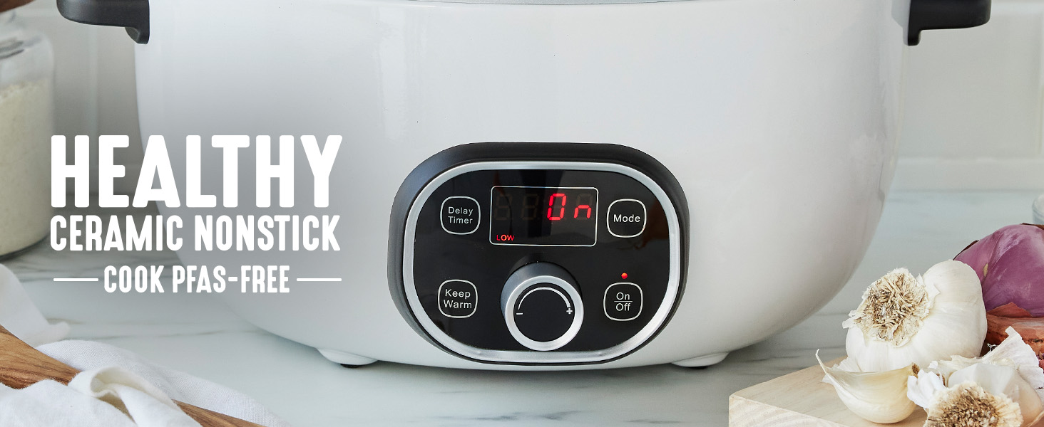 GreenLife, Ceramic Nonstick, PFAS-Free, Non-Toxic, Slow Cooker, Electrics