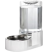 RIZZARI Automatic Gravity Stainless Steel Pet Waterer, Fortunate Angular Water Feeder with Edges,...