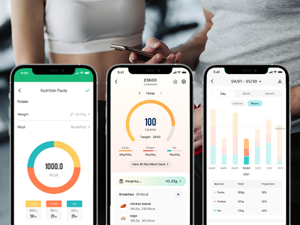 You can track your calorie, protein, sugar, fat data easily, and control the intake scientificly