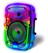 Coby See-thru Bluetooth Speaker for Parties | Semi-clear Shell with Built-in LED Light Show | Rec...