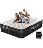 COMMOUDS Queen Air Mattress with Built-in Battery Powered Removable Pump, 18