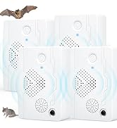 2026 Bat Deterrent Devices for Attic, 4 Pack Rechargeable Ultrasonic Bat Fortress Mini Keep Away,...