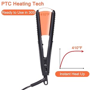 410F PTC heat nano titanium mini hair flat iron for short hair beard PTC heat fast heating