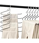 GZQXHOME Pants Hangers Space Saving - 20 Pack Non Slip Meta Hangers for Closet Multiple Layers,Op...