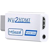 Mcbazel Wii to HDMI 1080p 720p Connector Output Video &amp; 3.5mm Audio Supports All Wii Display Mode...