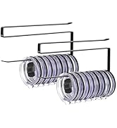 2 Pack Tumbler Lid Organizer, Horizontal Tumbler Lid Storage Hook to Hold Up 20 Lids, Space Savin...