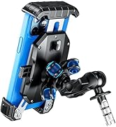 Kewig Motorcycle Fork Stem Phone Mount Holer with Vibration Dampener, [No Scratches Camera] Anti-...